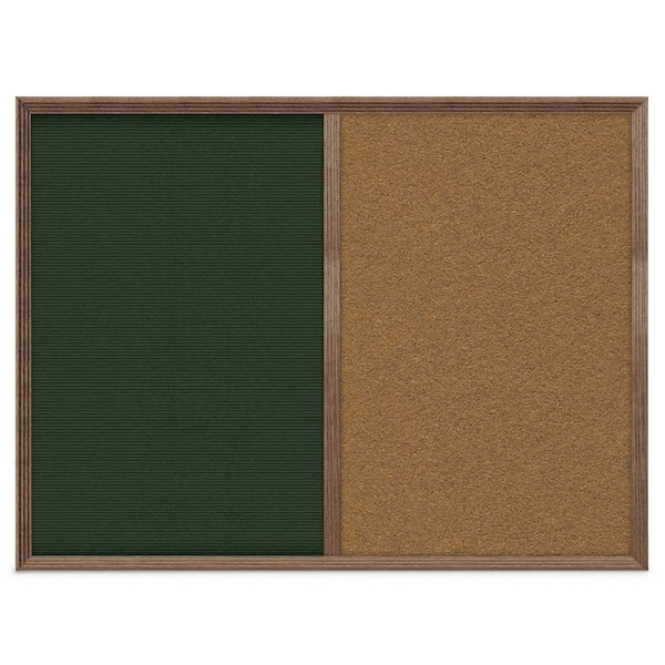 United Visual Products Slim Style Indoor Enclosed Corkboard, 12 UV500SC-BRONZE-PEARL - main